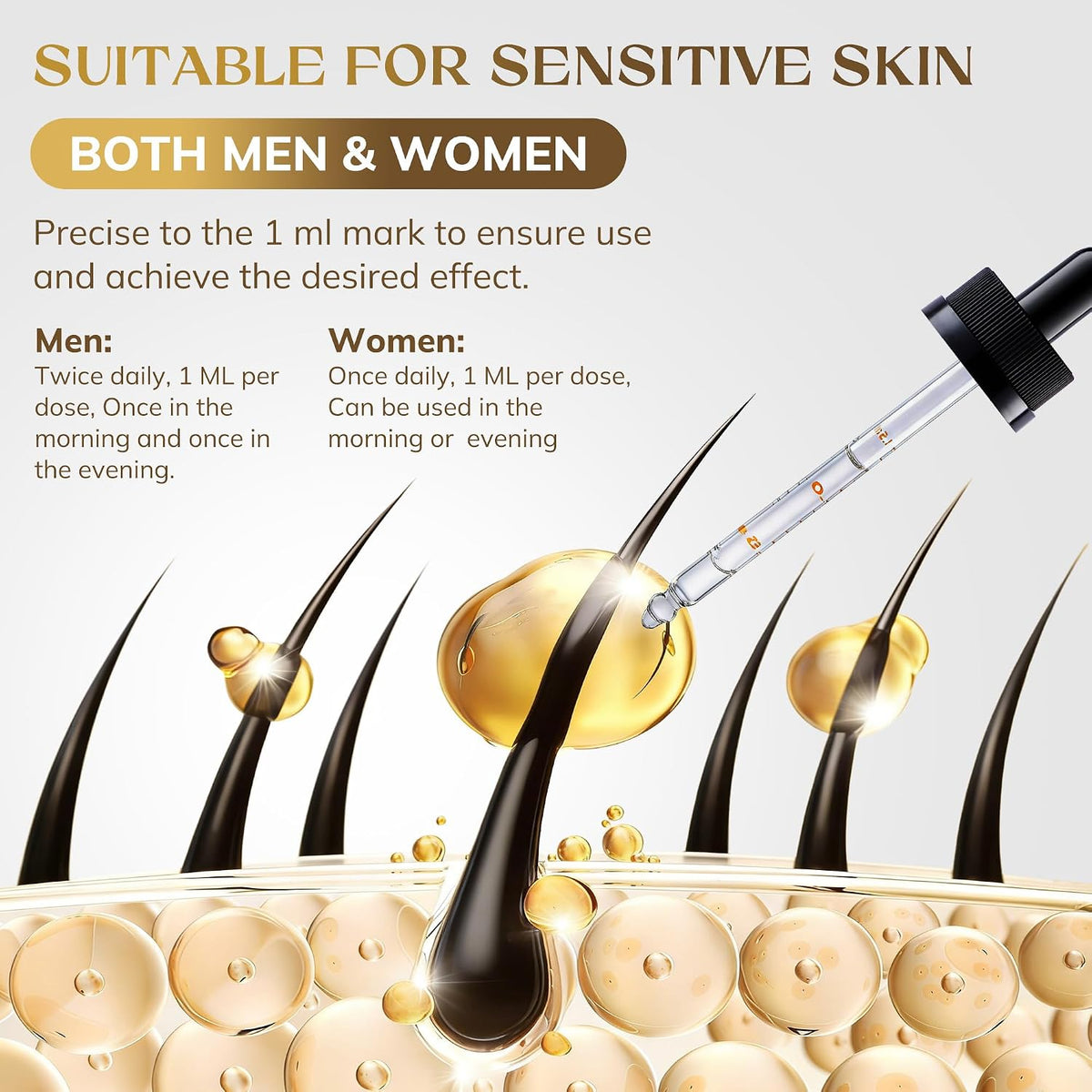 5% Minoxidil Hair Growth Serum for Men Women, with Rosemary &Biotin, Hair Loss Treatment Extract Support Thicker Fuller Healthier Hair Texture - 2 Fl Oz