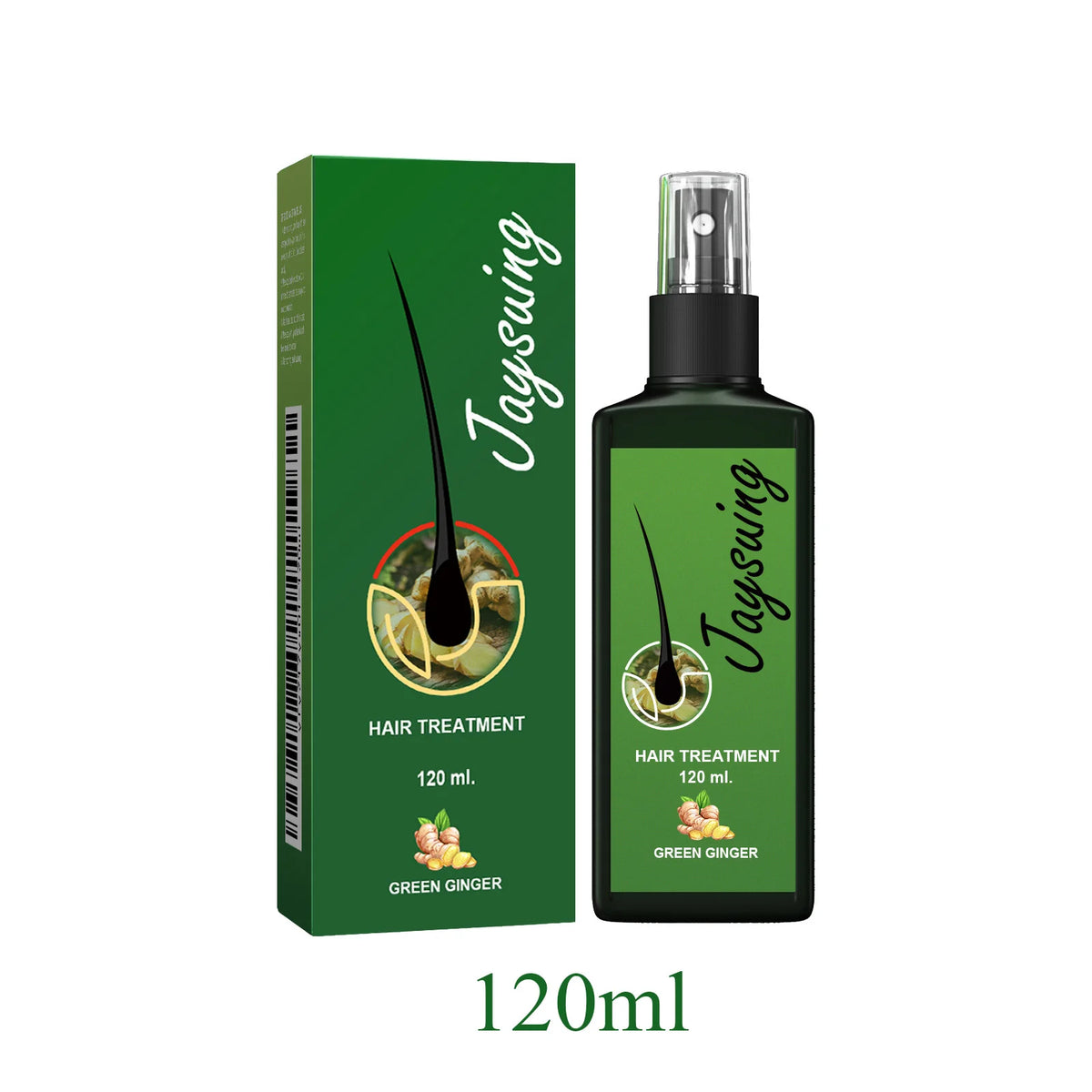 Ginger Hair Growth Serum Spray Scalp Treatment Nourish Hair Root Strengthen Prevent Loss Repair Follicle Smooth Essence Nutrient